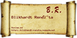Blikhardt Renáta névjegykártya