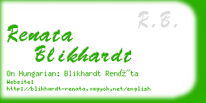 renata blikhardt business card